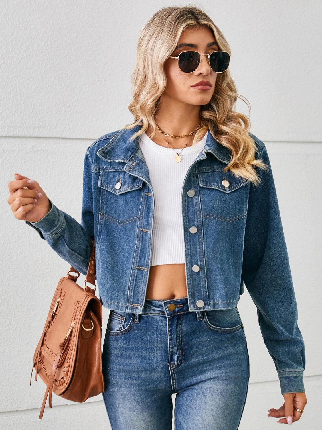 "Go with the flow" Denim Jacket