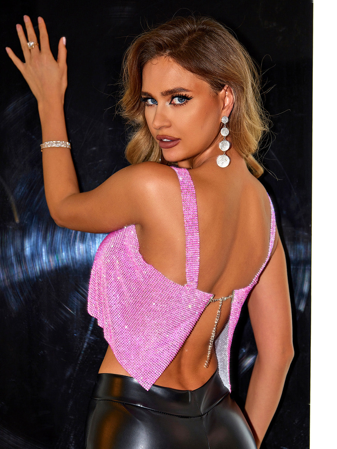 " Y2K" Backless Square Neck Cami