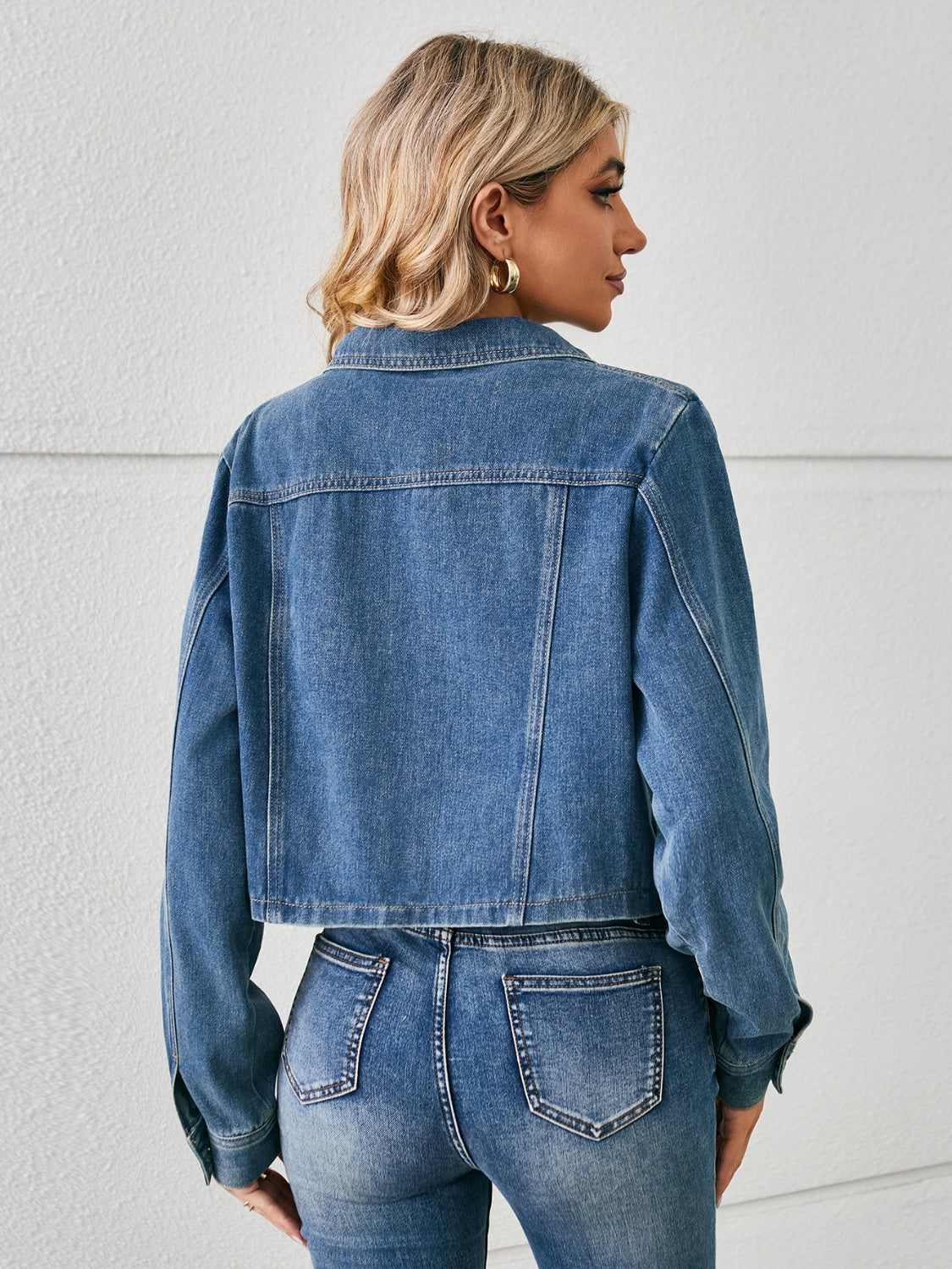 "Go with the flow" Denim Jacket